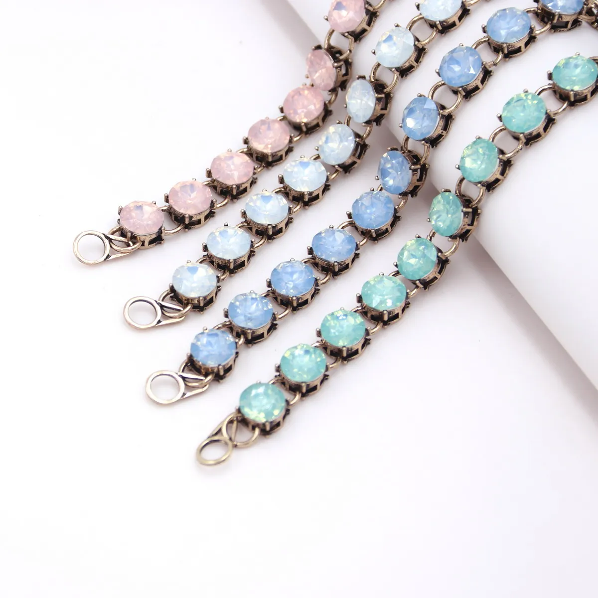 Fashion Mint Cute 12 Dot Opal Bracelets Bangles for Girl