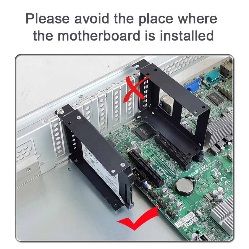 PCI SSD HDD 금속 장착 브래킷 어댑터용 하드 드라이브 트레이 거치대, 2.5 \