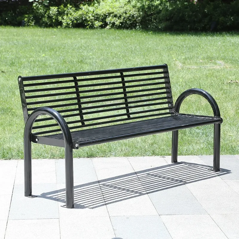 

Durable Outdoor Patio Benches with Long Rows & Backrest for Community Courtyard Gardens Villas & Parks