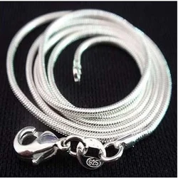 5pcs/Lot 925 Sterling Silver 1.2mm Snake Chain Necklace for Men Women 35cm-80cm Long Factory Price Free Shipping Men's Chain