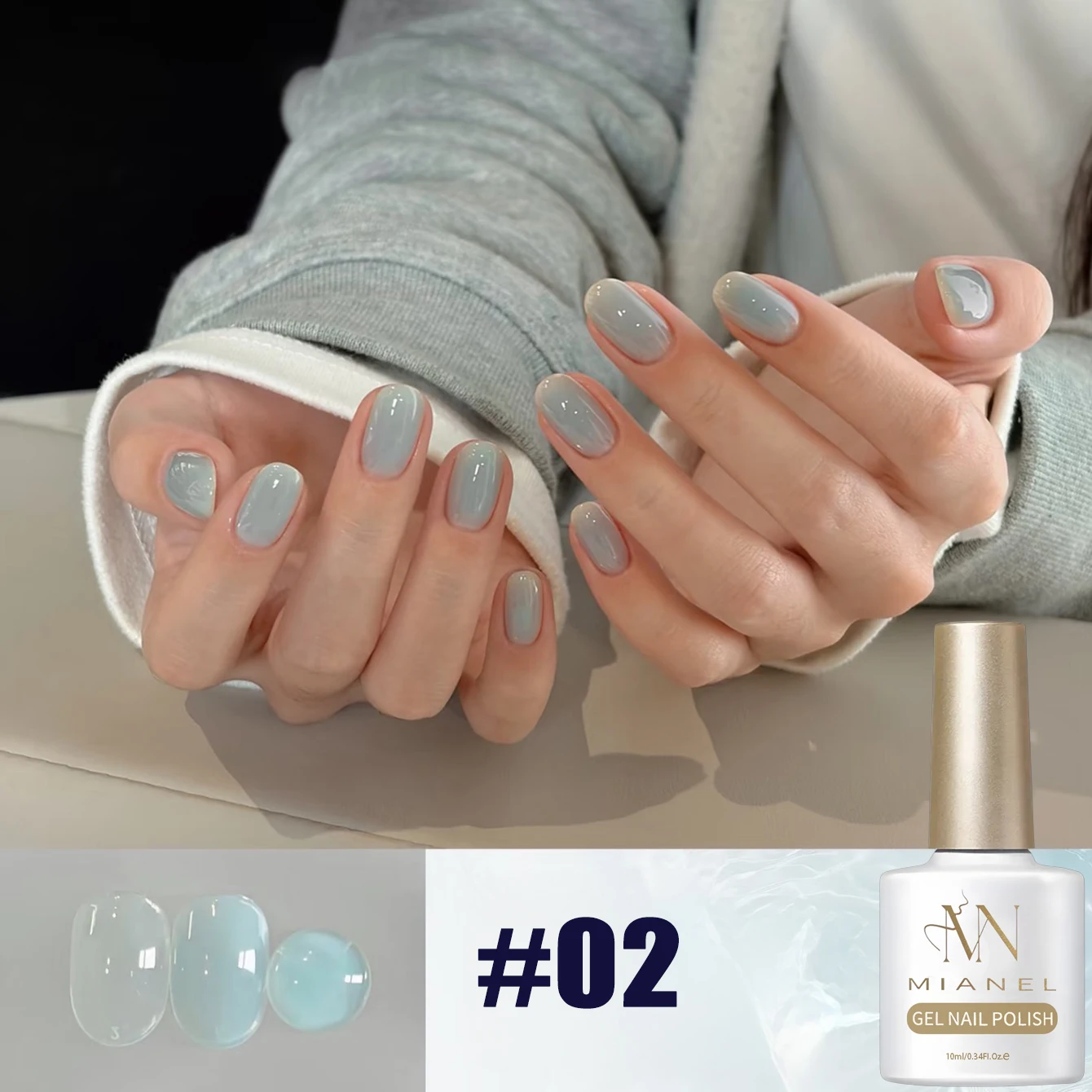 MIANEL 2026 Neues Pure Desire Blush Nagelgel, Aufhellendes Vielseitiges Eis-Transparentes Nude Pink Jelly Blush UV LED Maniküre-Gel – Detail 4