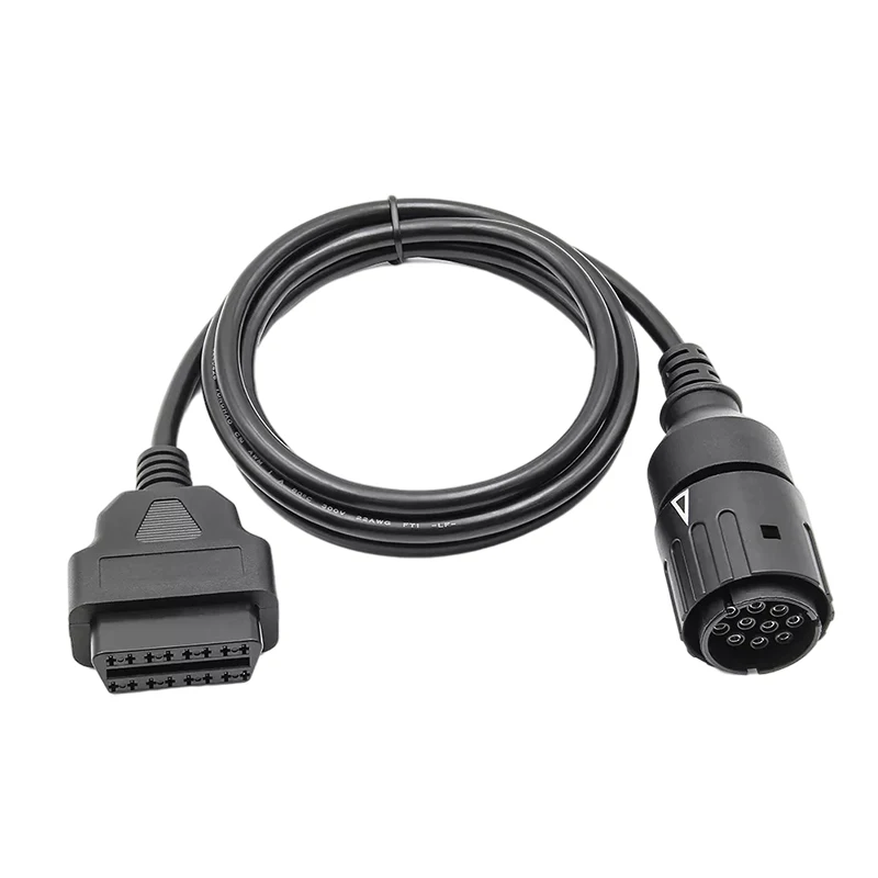 Câble ICOM-D 10Pin à 16Pin OBD 2 Câble d\'extension I-COM câbles d\'outil pour BMW Hurcycles 10Pin à 16Pin OBD2