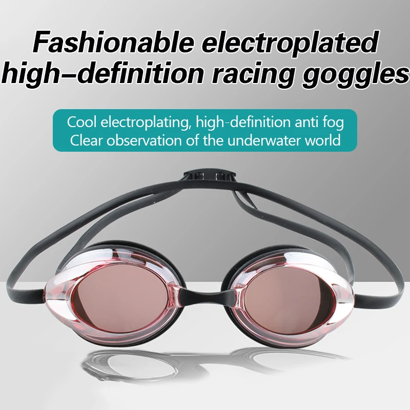 Professional HD Anti-Fog Waterproof Racing Swim Goggles For Adults - Stunning Coating For Clear Vision