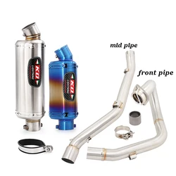 Full Exhuast System Front Mid Connect Pipe Muffler Baffle DB Killer Stainless Steel For SUZUKI DR-Z400 DRZ4002000-2025