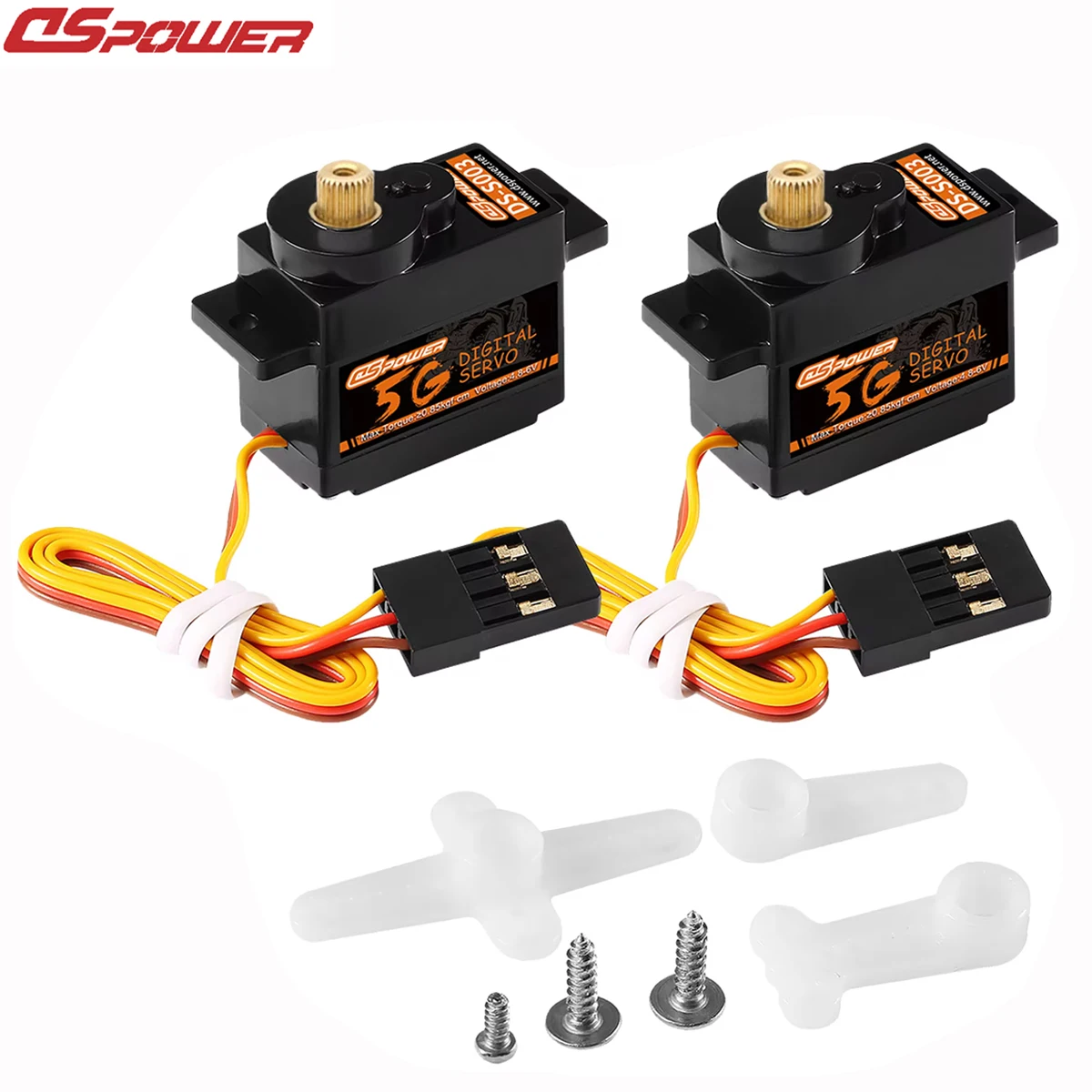 DSPOWER 2PCS 5g Micro Digital Servo Metal Gear Mini Servos Motor for RC Car WLtoys k969 k989 k999 Mini Q Airplane FIX WING ROBOT