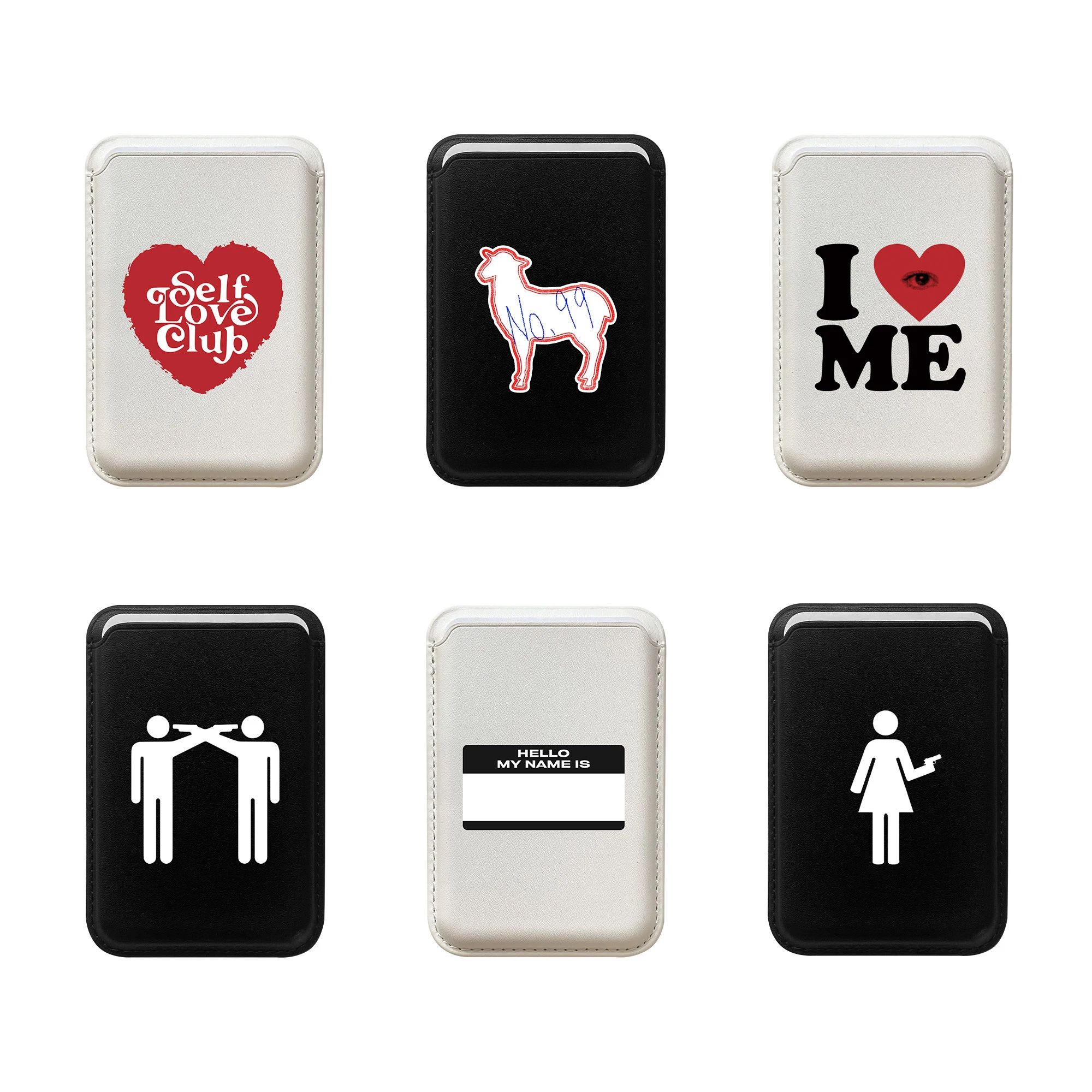 Fashion Creative Cartoon Pattern Card Holder Magnetic For iPhone 17 Pro Max For Samsung Galaxy S26Ultra For MagSafe Wallet Cover