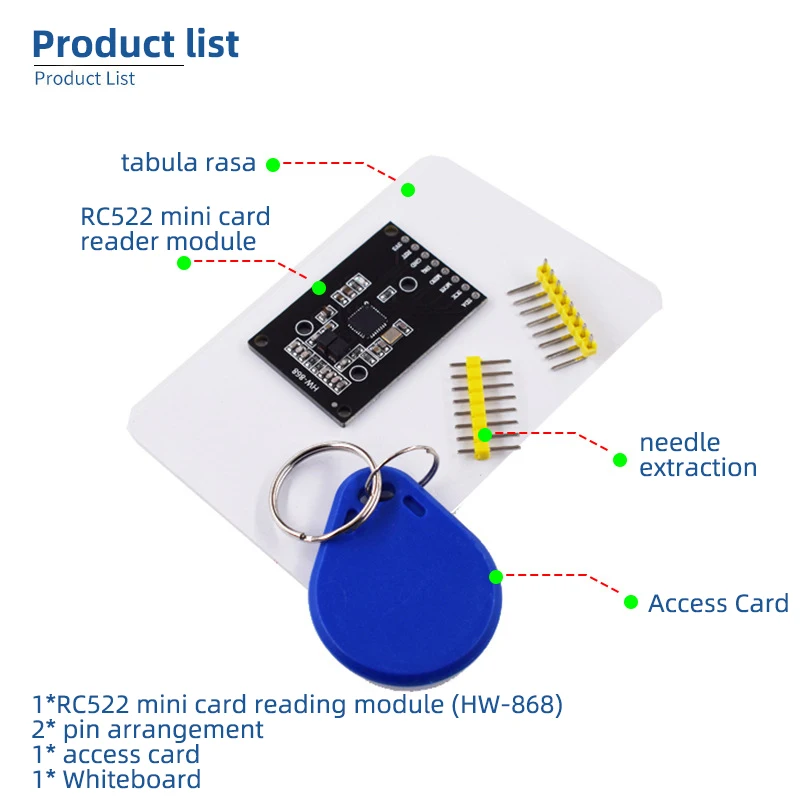 RC522 Mini RFID Radio Frequency IC Card Read-Write Card Module Small Size 13.56 MHZ