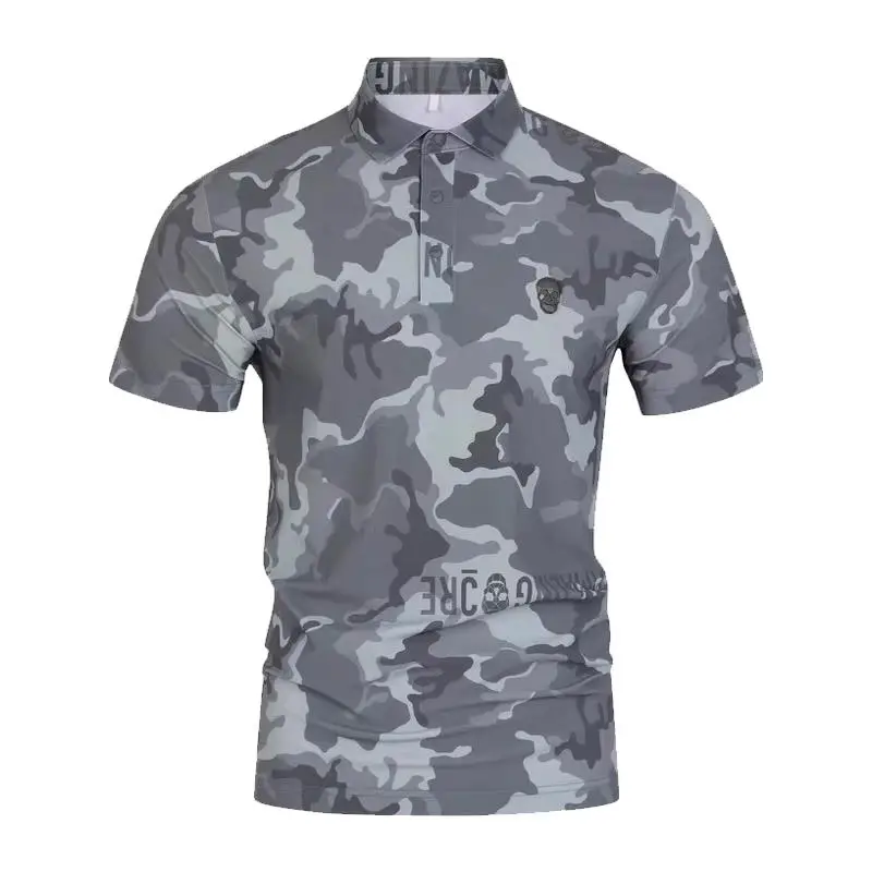 

Golf Clothing Men's 2025 New Camouflage Breathable Quick Drying Cool Short Sleeved Man Shirt