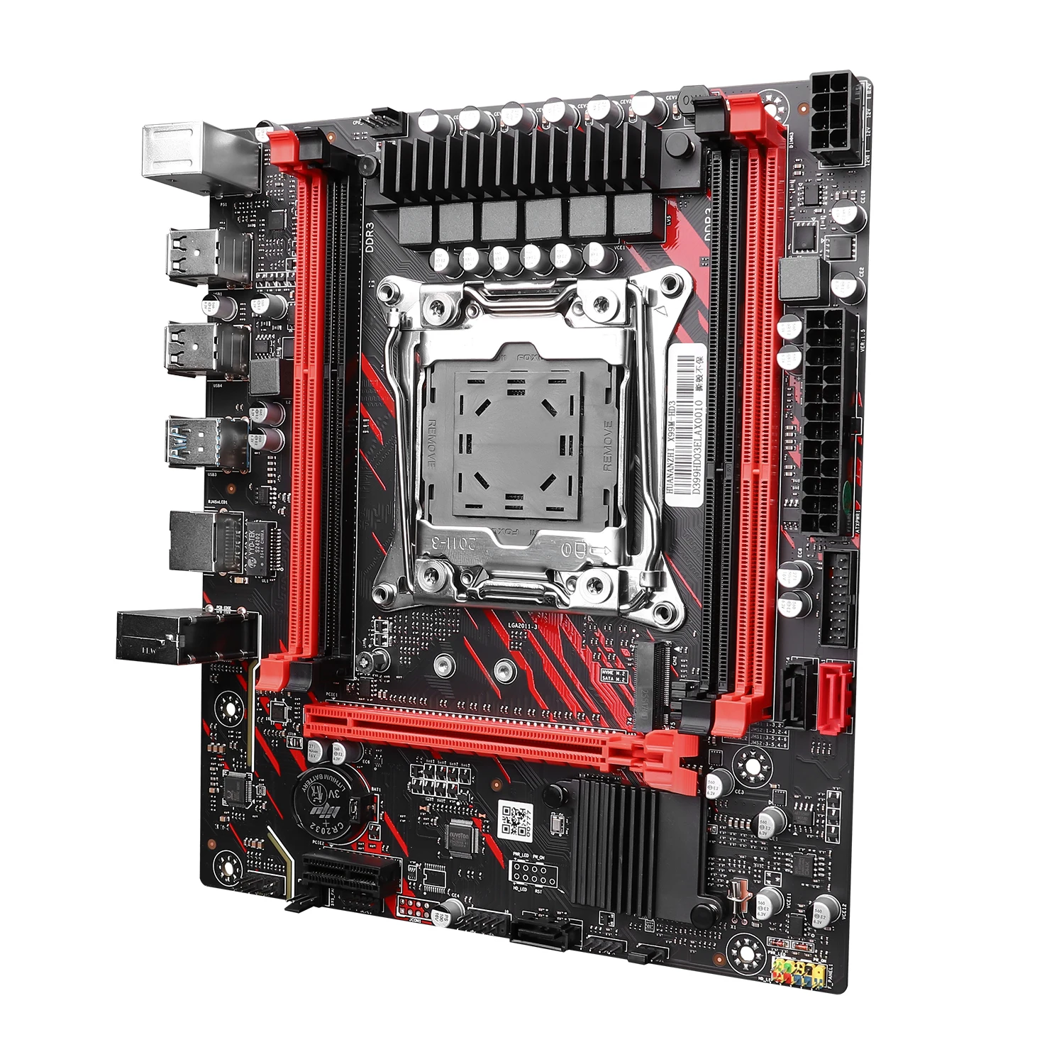 HUANANZHI X99M-HD3 Motherboard Set with Xeon E5 V3 CPU DDR3 RAM Max 128GB LGA2011-3 M.2 NVMe DIY Kit Micro ATX Mainboard view 4