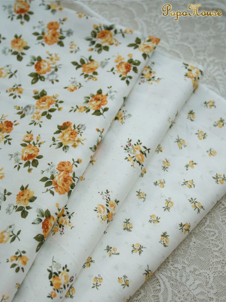 Four Seasons Rose Countryside Kleiner Blumen-Twill-Stoff aus reiner Baumwolle für Kleider und Bekleidung, 160x50cm – Detail 10