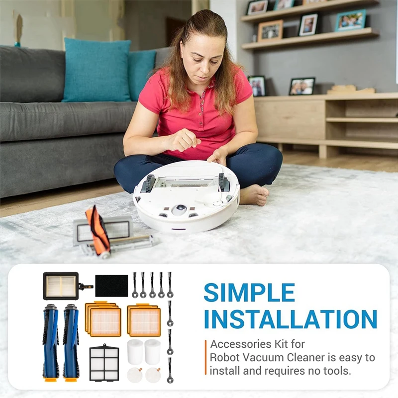 Robô Aspirador De Pó Escovas De Rolo, Escovas Laterais Filtros Kit, Tubarão AI AV2501S AV2501AE RV2502AE RV2520AOUS