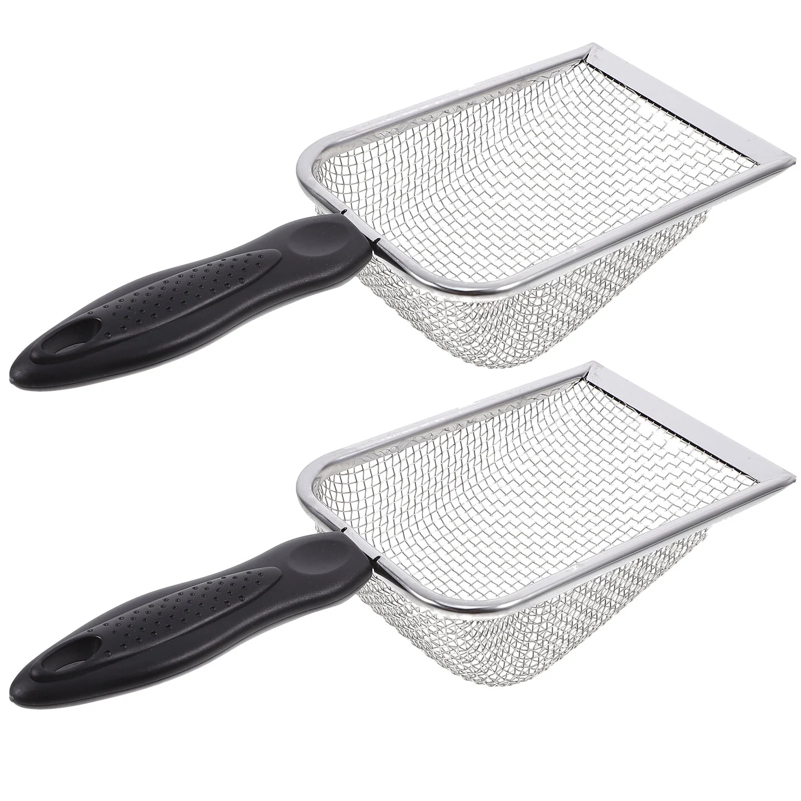 

2 Pcs Stainless Steel Beach Sand Filter Set Mesh Sifter Tool for Shell Hunting Portable Outdoor Toy Handheld Play