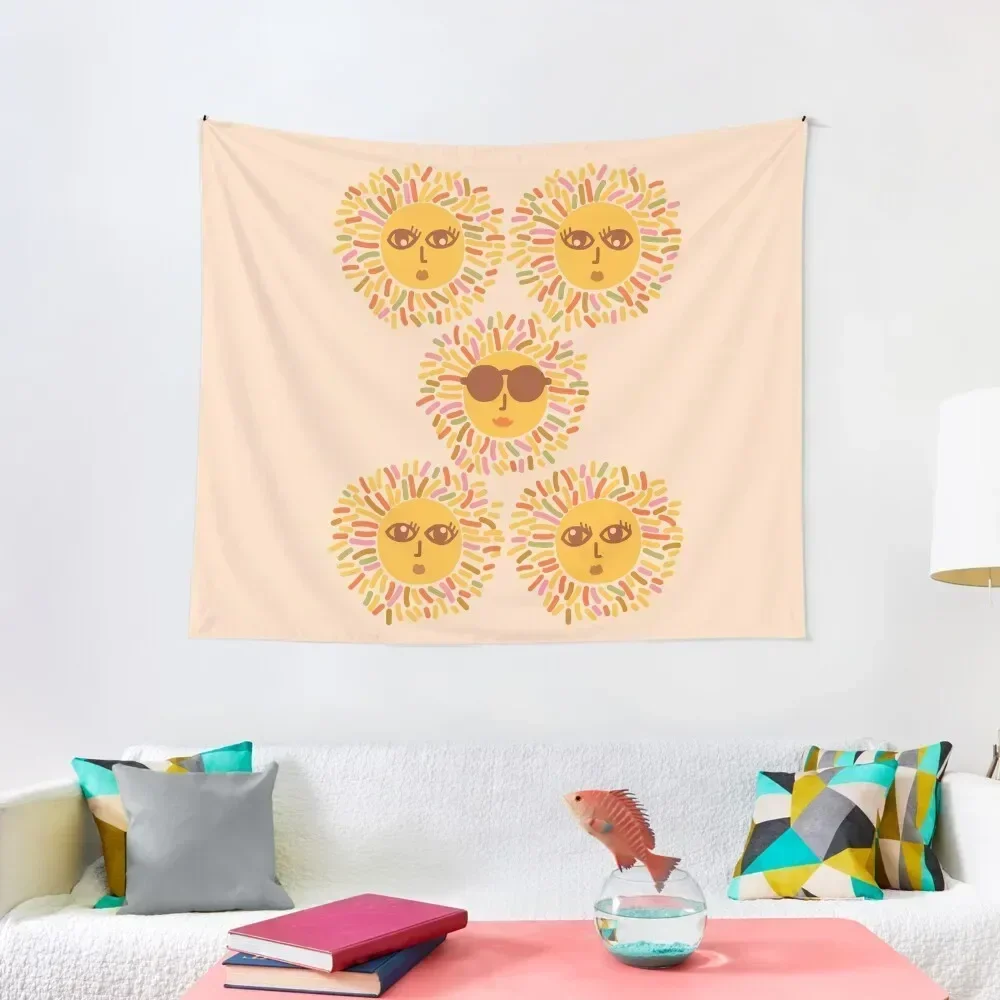 

Retro Sunshine Parti - Summer vibes #positivevibes Tapestry Things To The Room Wallpaper Tapestry