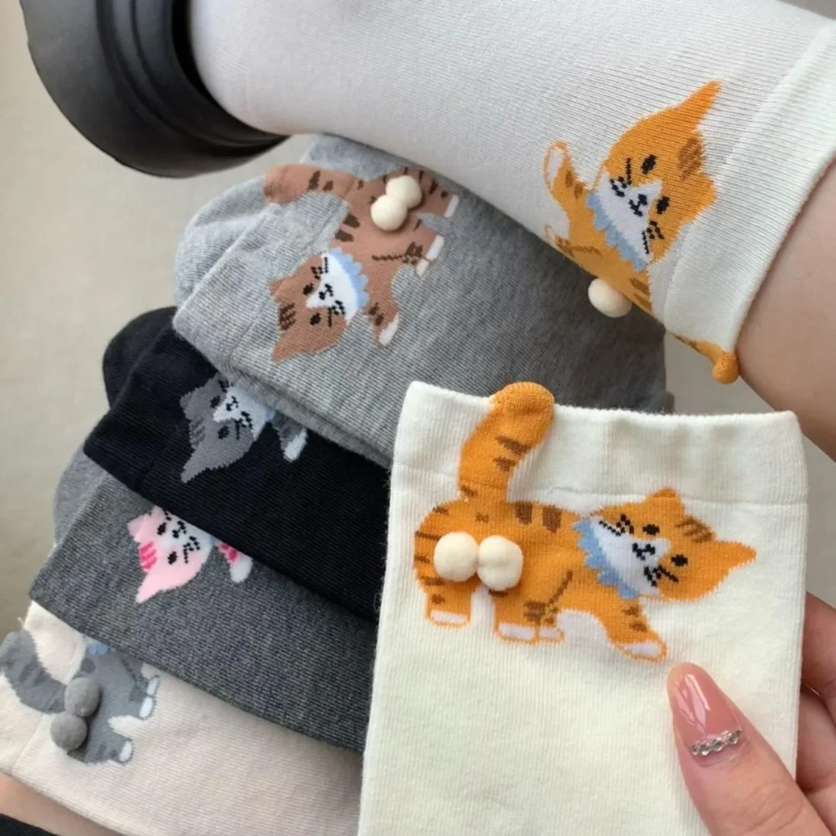 Lustige Biersocken Neuheit Bierliebhaber Geburtstagsgeschenk Dick gestrickte Wintersocken für Männer Frauen Skiboden Täglicher Gebrauch Katze Kawaii Socken
