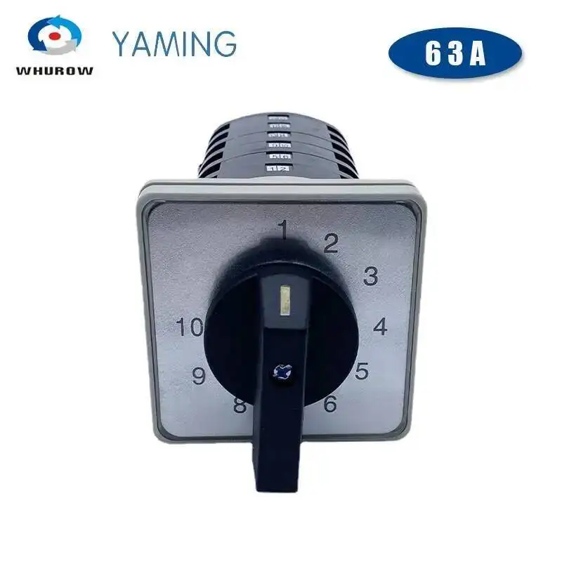 10 Position KDHC-63/6*10 Rotary Cam Switch 6 Poles 63A 24 Terminals Welder For Bx6 Welding Machine Control Manufacturer