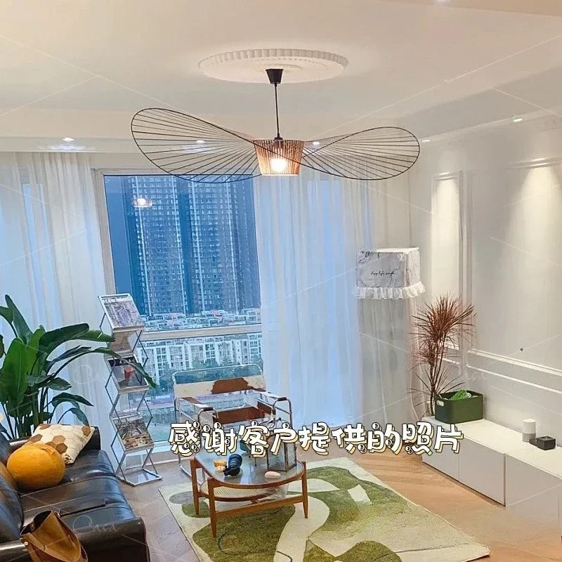 Simple personalized art fabric living room bedroom light designer dining room main light light luxury