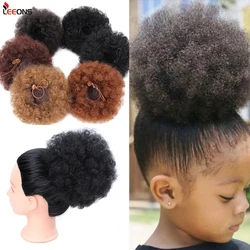 Afro Puff Synthetic Puff Hair Bun Fashion Fluffy Afro Ponytail Drawstring Ponytail 8inch Chignon Clip Hair Scrunchies Extensions