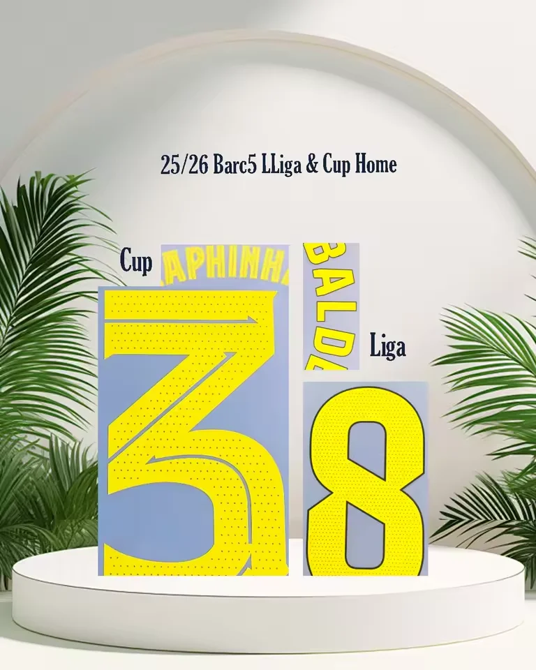 

2025/26 BA1CA Home LLiga and Cup Name and number 10YAMAL & Balde Name sets top AAAA quality iron on Customize name set 2026