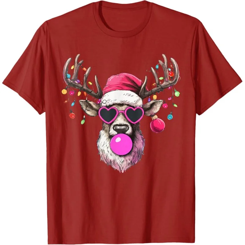 

Christmas Reindeer Matching Family Reindeer Face Xmas T-Shirt