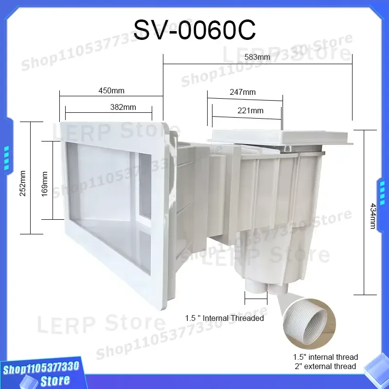 ABS Plastic Swimming Pool Skimmer Cleaner Tool for Inground Above Ground Pools Water Surface Debris Removal Accessories