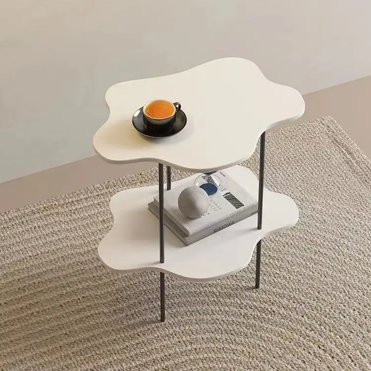 

Cloud Table Small Coffee Table Modern Net Red Double-Layer Side Table Special-Shaped Creative Small Bedside Table Side Table