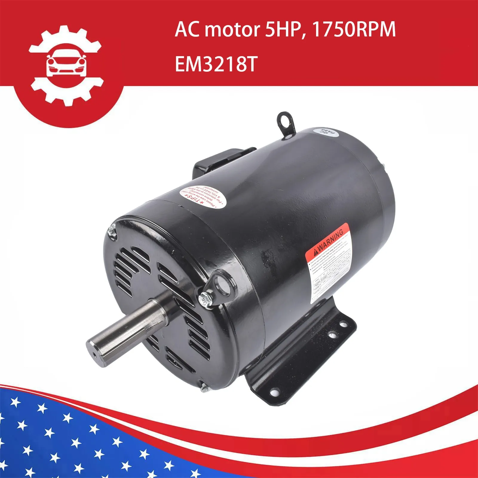 AP02 Tool Parts 1 x AC Motor 5 HP Three Phase 208-230/460V 60Hz Replacement for EM3218T Model