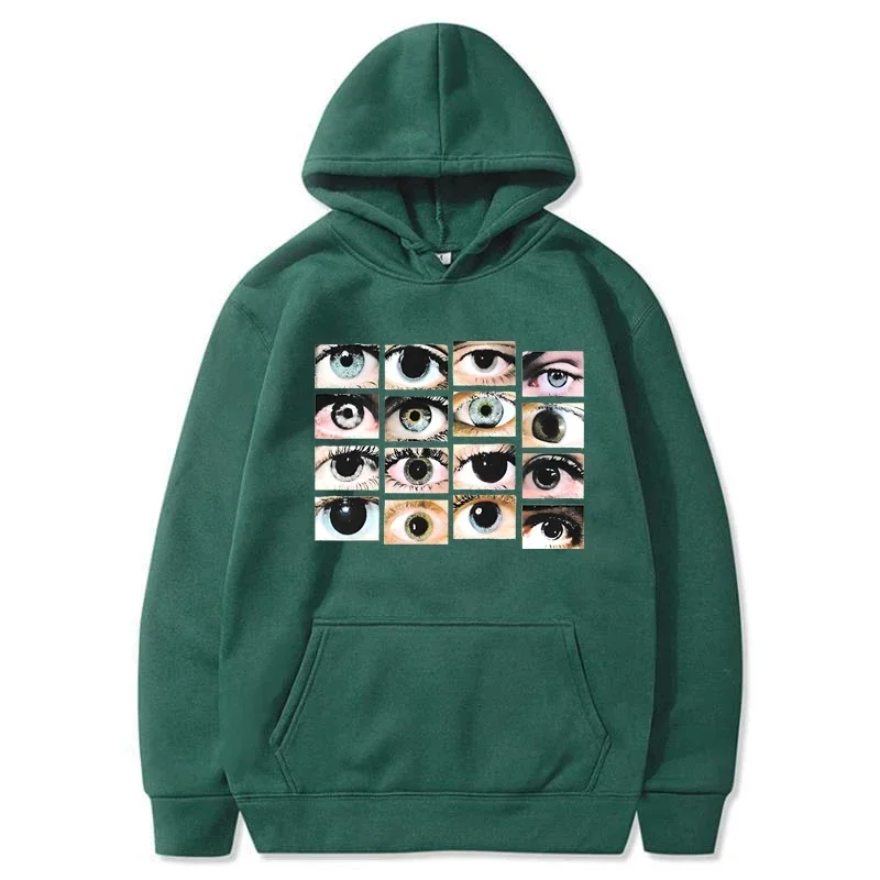 Women's Long Sleeves women Streetwear Hoodie Sweatshirt Eyes Print Harajuku Pullover Autumn Casual Hooded Hoodie Sweatshirts