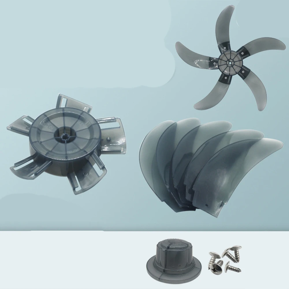 Fan Blade 18 Inch Five Blade Plastic Fan With Nut Cover And Screws For Floor Fans Table Fans Wall-mounted Fans Home Ventilation