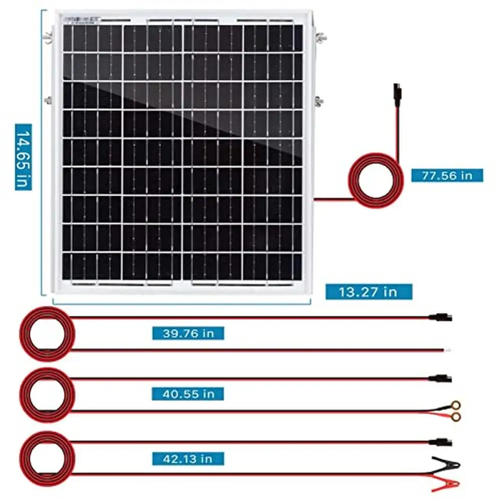 Kit de painel solar ajustável 20w, controlador de carga, 12v/24v, rv, barco, telhado, motorhome, estufa, câmera de segurança, à prova d'água