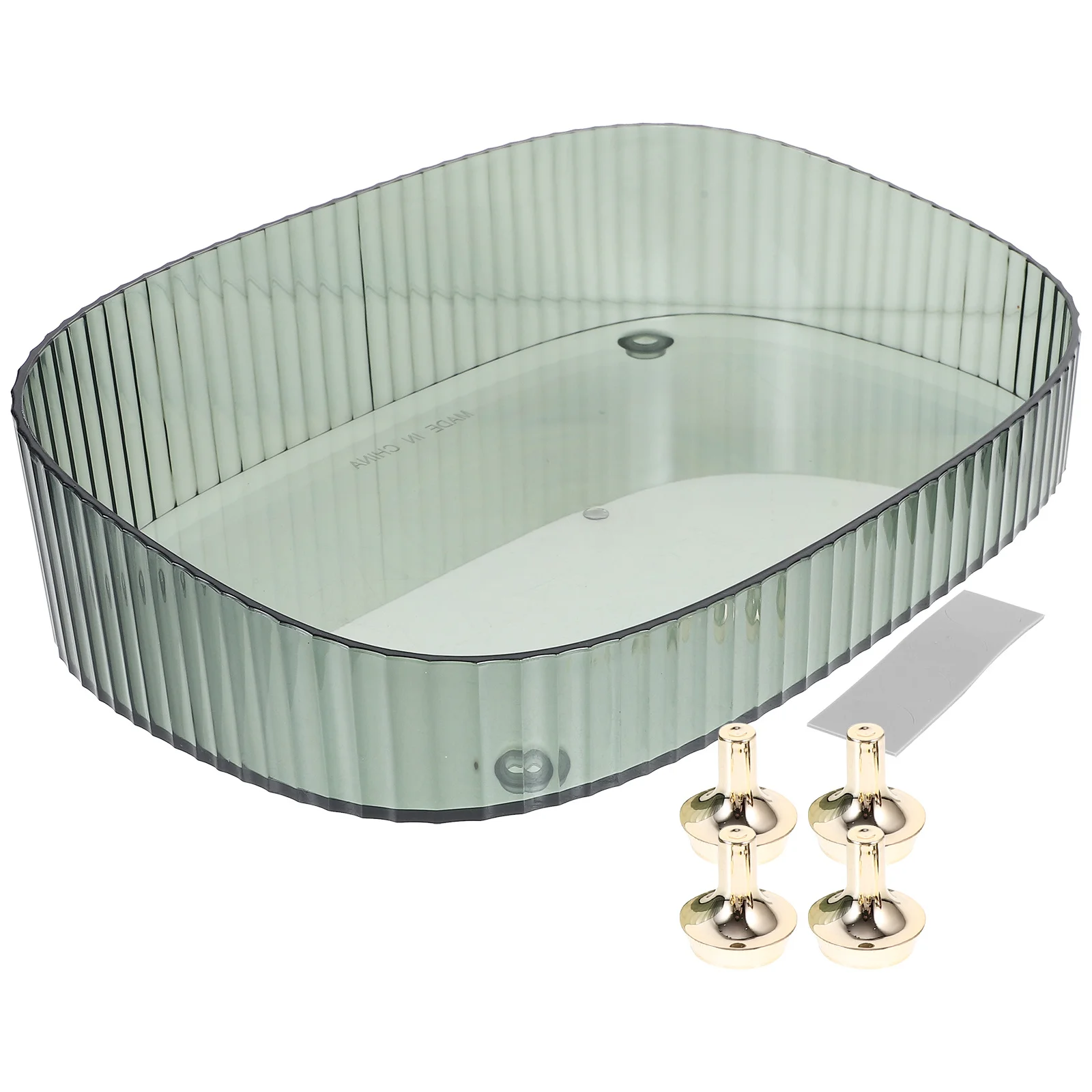 

Transparent Jewelry Tray Plastic Organizer For Dresser Vanity Storage Rings Earrings Bracelets Necklaces Makeup Perfume