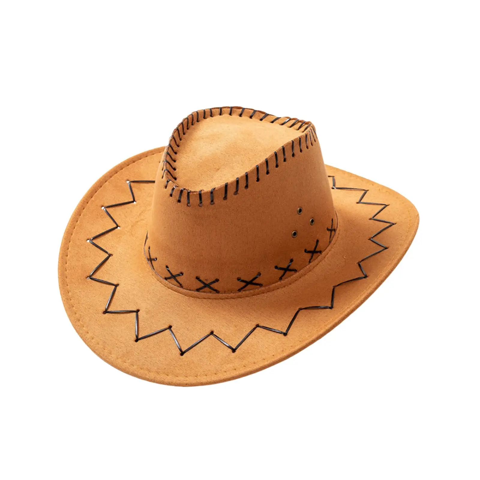 قبعة حفلات كاوبوي الغربية ، غطاء متين ، محيط داخلي ، إكسسوارات تنكرية ، حافة واسعة ، تقليدية لحرث الحقول ، 58 سنتيمتر #5
