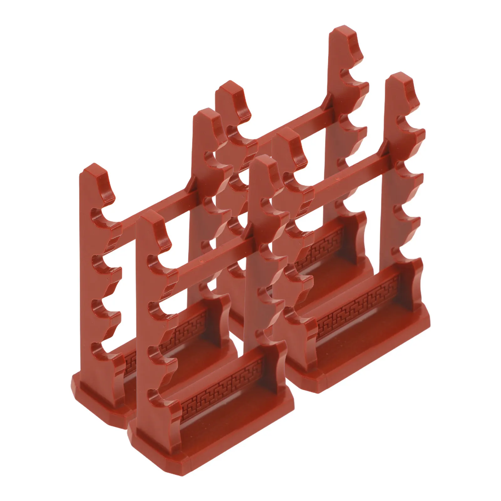 Miniature Sword Display Shelf – 4-Piece Elegant Desktop Storage Organizer for Tiny Swords & Collectibles