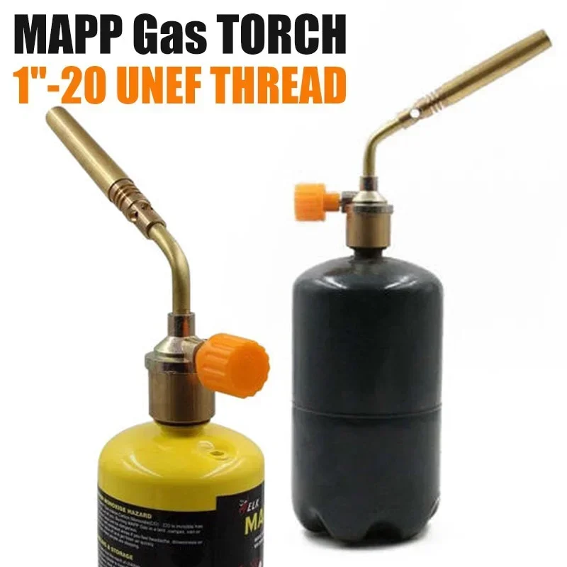 Brass Welding Torch MAPP Propane Gas  Self Ignition Trigger Style Heating Solder Burner  Plumbing Nozzles Camping