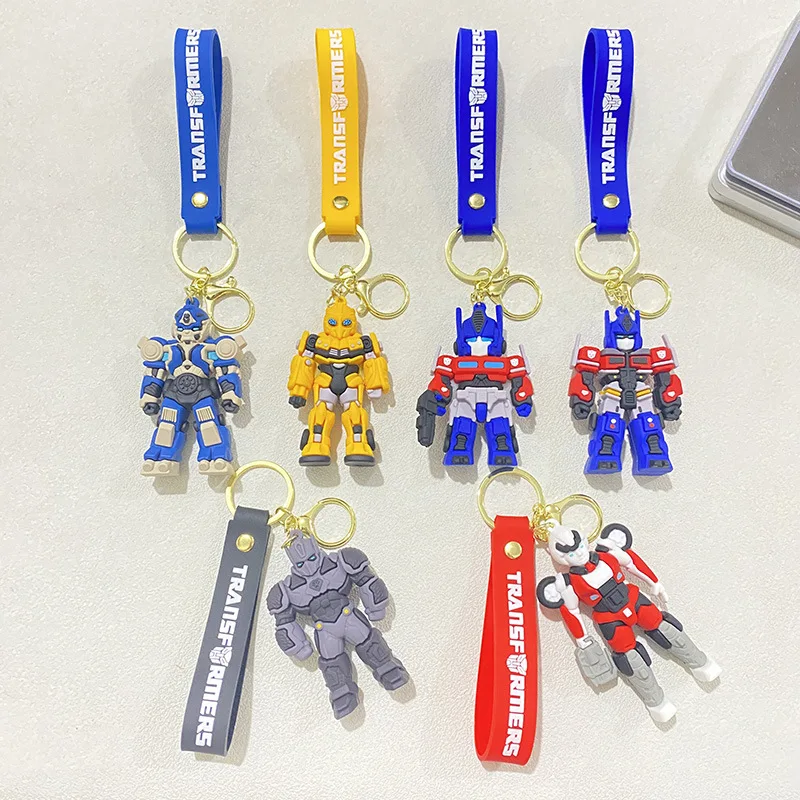 Cartoon Transformers Robot Mecha Soldier Keychain Pendant for Children, Autobot, Optimus Prime, Bumblebee, Small Birthday Gift