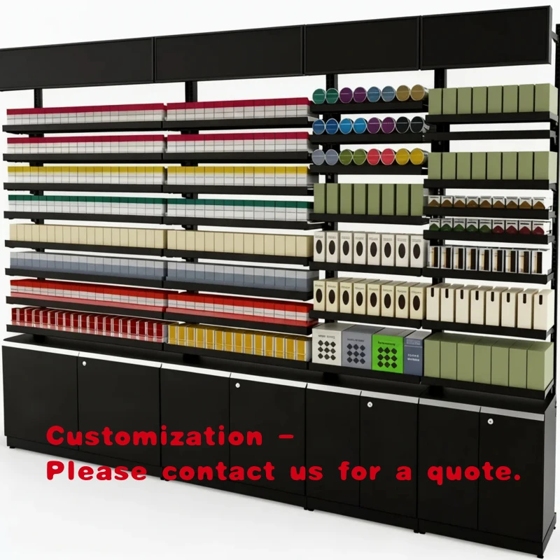 custom.Versatile MDF Plywood Supermarket Retail Rack Custom Size Adjustable Layers Commercial Goods Exhibition Storage Display R
