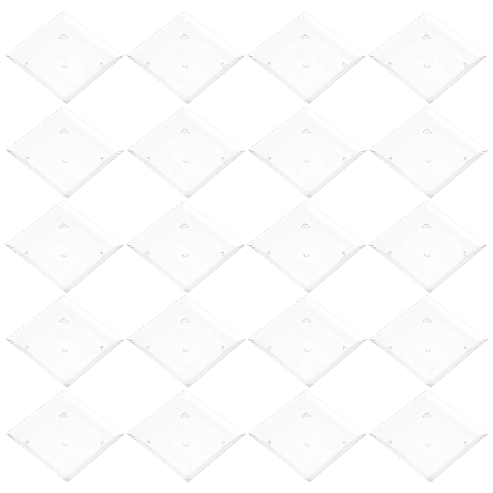 

25pcs Disposable Sauce Appetizer Holder Dessert Bowl Dessert Dishes Tray Party Plastic Transparent Square Material