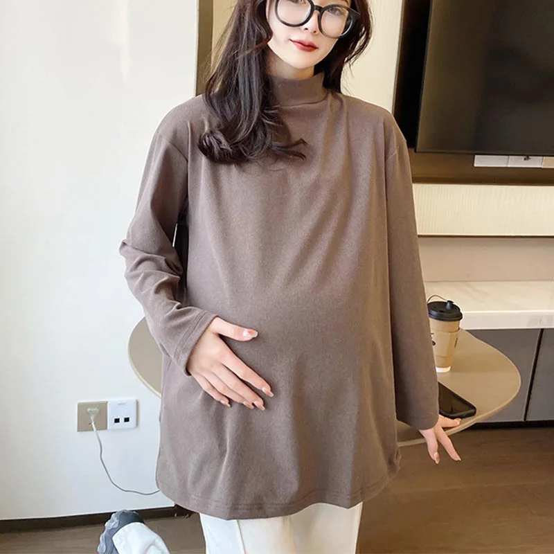 

Maternity Spring, Autumn and Winter Warm Tops Cotton Maternity Tees T Shirts Clothes for Pregnant Women Loose Pregnancy Tops