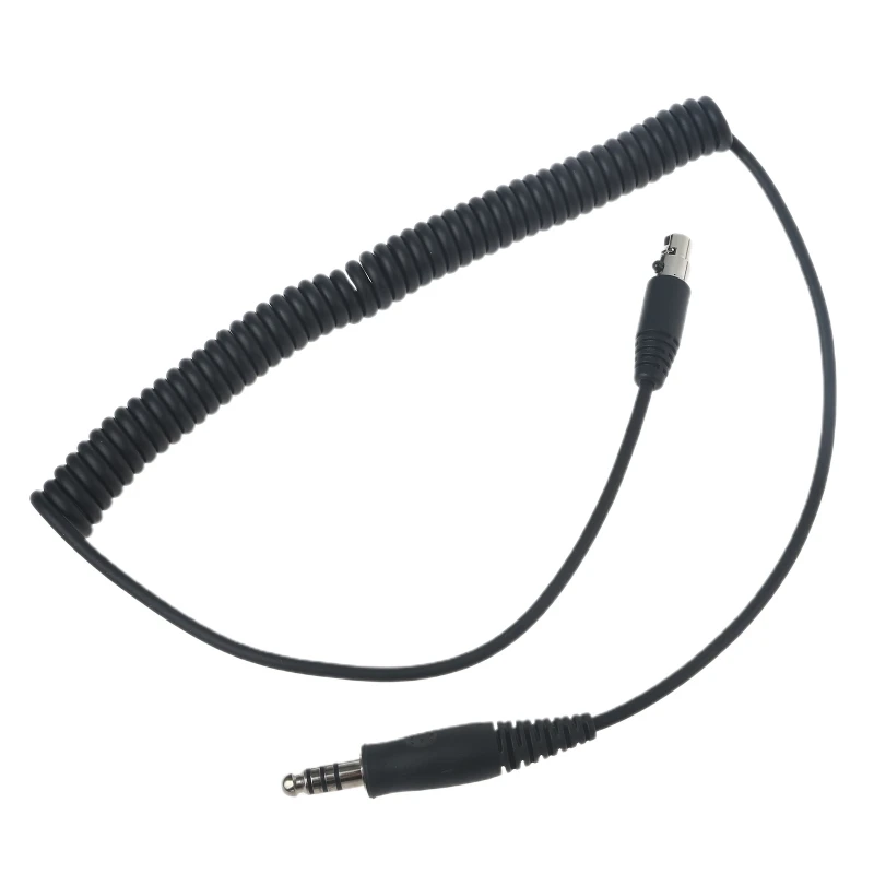 Adaptador U174 a Mini XLR5, Cable de extensión de Audio Universal, Cable auxiliar para auriculares de aviación, Conector de XLR-5 de 5 pines, duradero