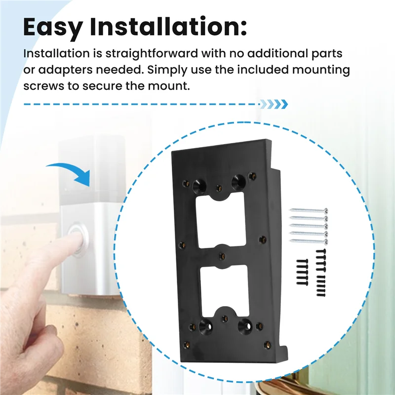 Vinyl Siding Doorbell Mount For Ring Video Doorbell 2, 3Plus, 4, Battery Pro/Plus & 1St Gen - 1 Pack