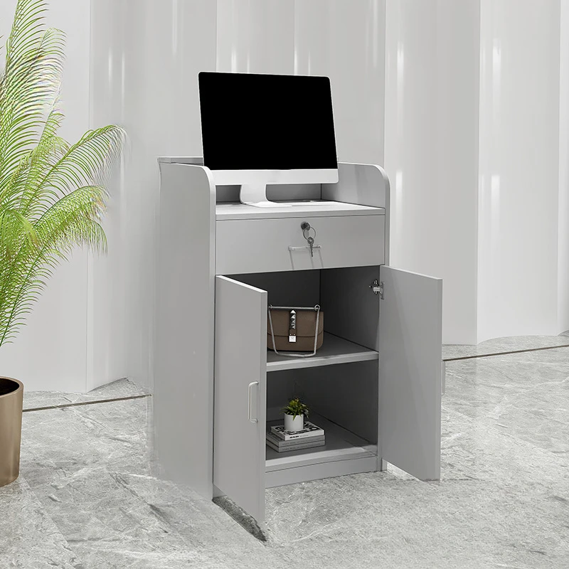 Modern Reception Desk  Supermarket Convenience Store Mini Cashier Desks Multifunctional Furniture Bar Table Counter Table