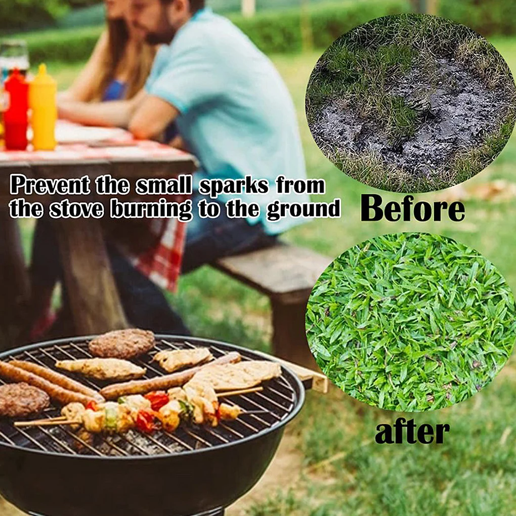 Camping Mat Fireproof Waterproof Grill Pad Outdoor Portable Lawn Barbecue Rug, 40 Inches