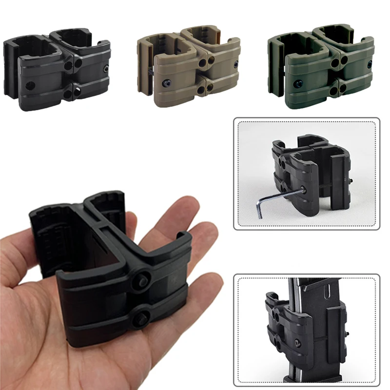 Adjustable Tactical Rifle Gun M4 MAG595 Magazine Parallel Connector Double Mag Coupler Clip Holder Airsoft Hunting Accessories