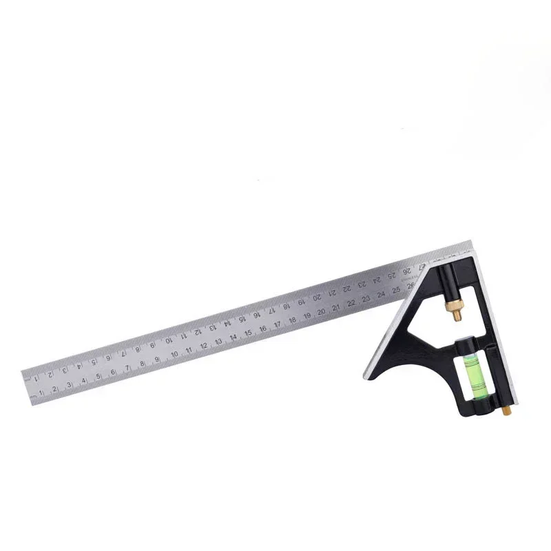 

300mm Try Square Set Precise Stainless Steel Measuring Tool Combination Square Right Angle Workshop Carpenter Angle Level Ruler