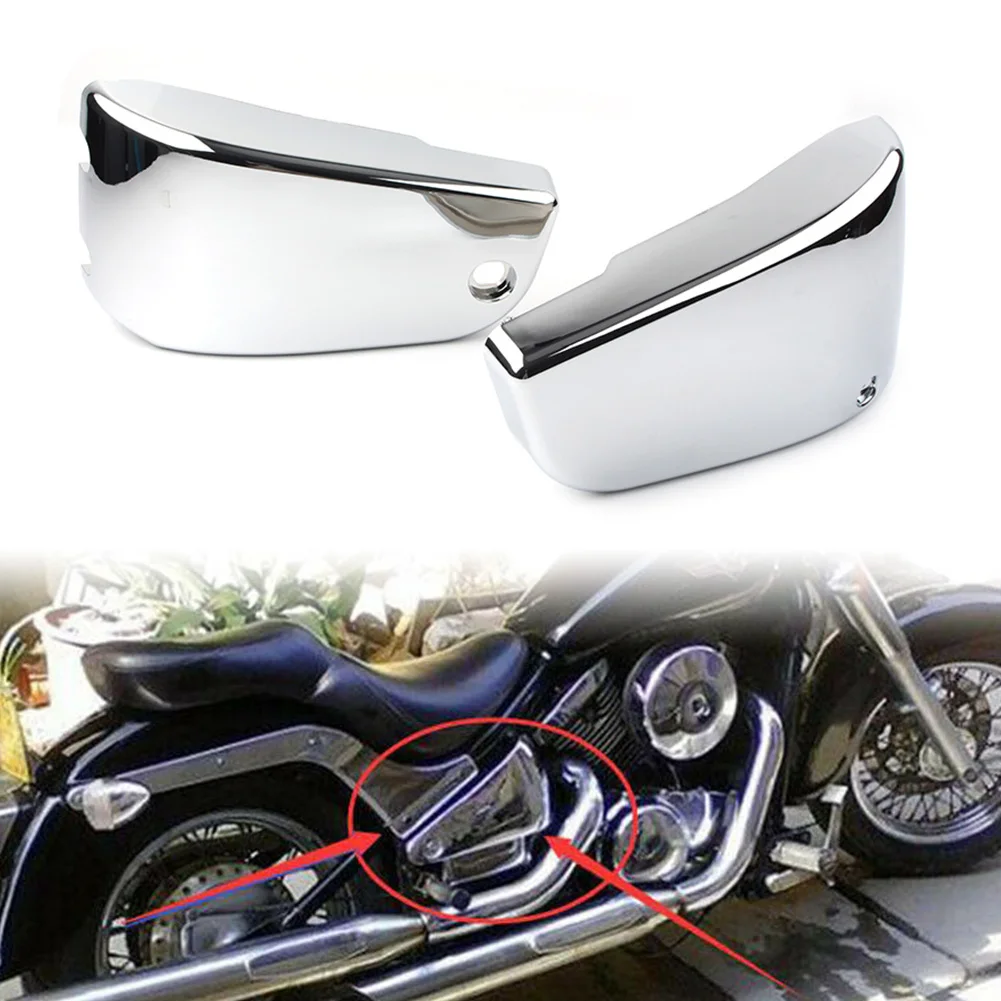 

Поп-хромированный мотоциклетный аккумулятор, боковой обтекатель, защитная крышка слева + справа, 2 шт. для Kawasaki Vulcan VN1500 Classic Nomad 1996-2017