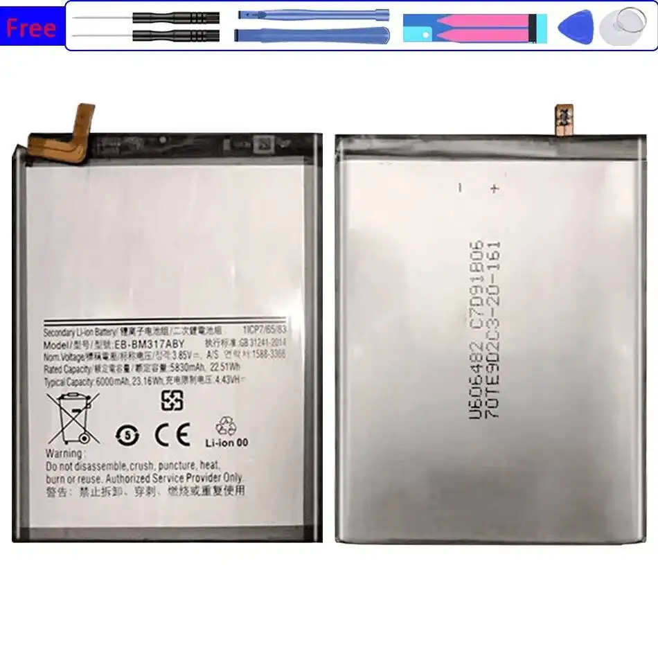

Nan For Samsung Galaxy M31S EB-BM317ABY Mobile Phone Battery Stable