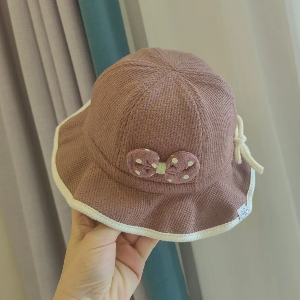 

Sunshade Caps Ruffle Bows Baby Bucket Hat Cute Adjustable Drawstring Fisherman Hat Soft Brim INS Baby Sun Visor Hat Travel