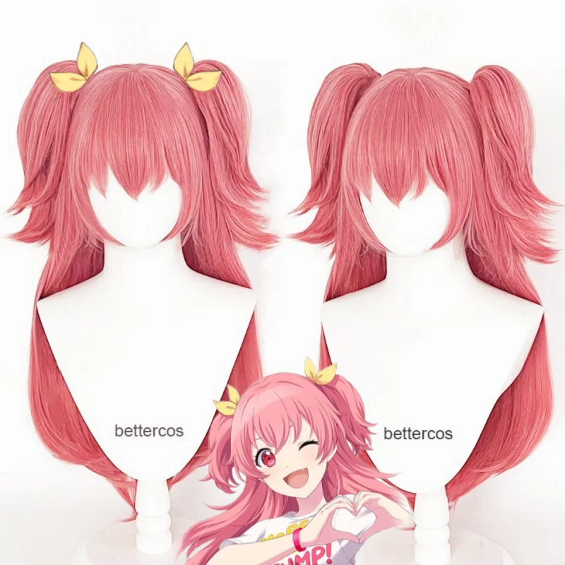 Momoi Airi Wig Anime Project Sekai Colorful Stage Cosplay MORE MORE JUMP! Pink Heat Resistant Synthetic Hair Wigs + Wig Cap