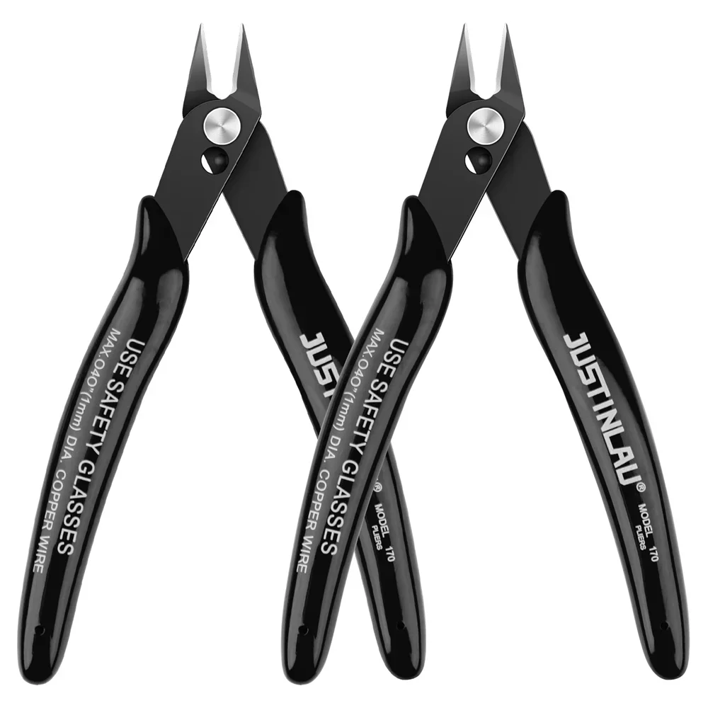 2Pcs Mini Nose Cutting Plier Electrical Wire Cable Cutter  Metal Side Snips Flush Pliers Convenient Durable Tool