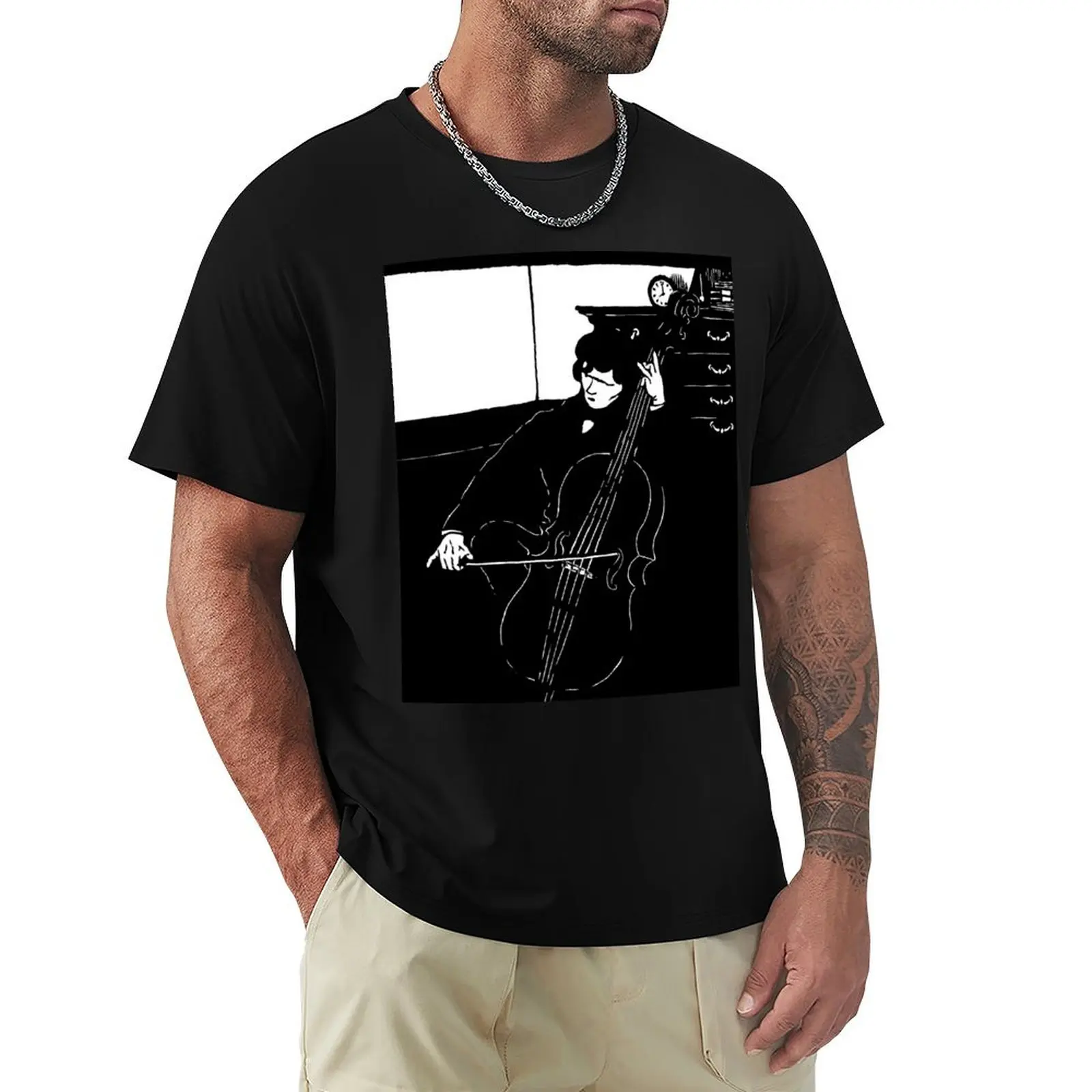 

Félix Vallotton - The Cello T-Shirt cotton man t-shirts plus size tops plain white t shirts men