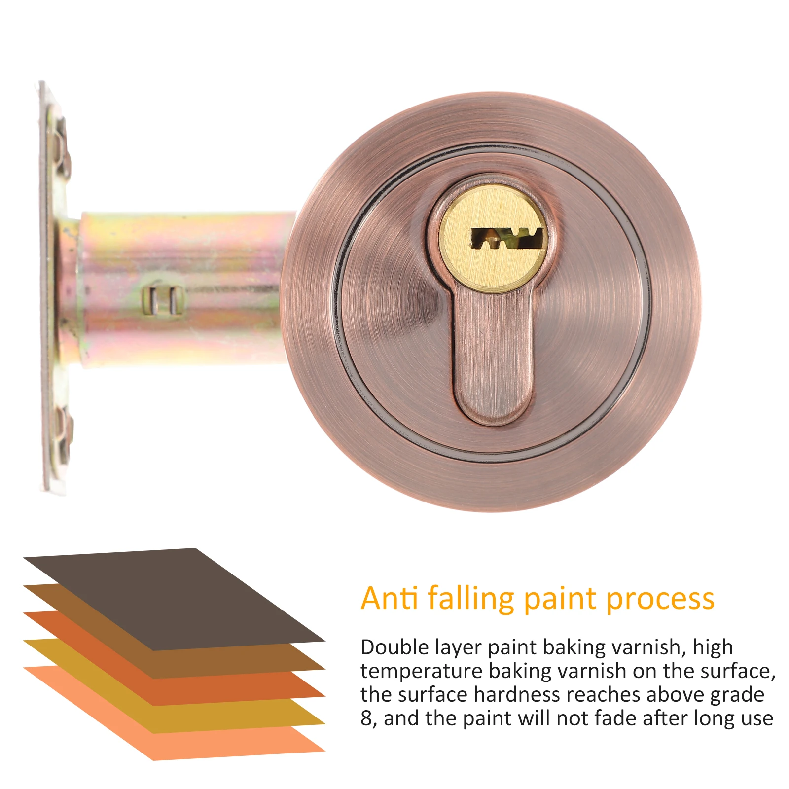 

Premium Single Cylinder Deadbolt Lock for Front Door Entry Security Zinc Alloy Exterior Interior Door Lock Hidden Bolt Mechanism